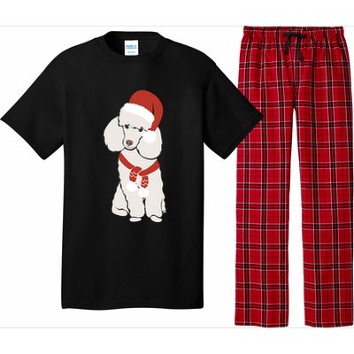 White Poodle Christmas Poodle Holiday Meaningful Gift Pajama Set