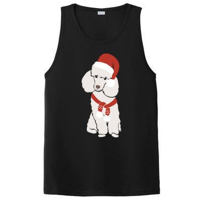 White Poodle Christmas Poodle Holiday Meaningful Gift PosiCharge Competitor Tank