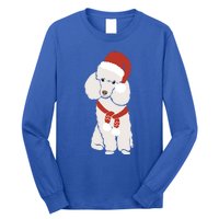 White Poodle Christmas Poodle Holiday Meaningful Gift Long Sleeve Shirt