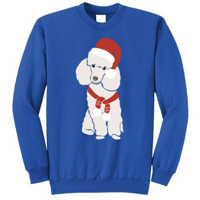 White Poodle Christmas Poodle Holiday Meaningful Gift Sweatshirt