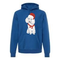 White Poodle Christmas Poodle Holiday Meaningful Gift Premium Hoodie