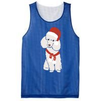 White Poodle Christmas Poodle Holiday Meaningful Gift Mesh Reversible Basketball Jersey Tank