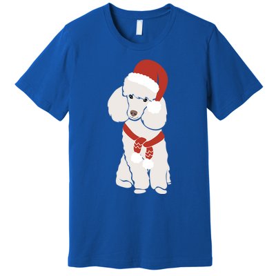 White Poodle Christmas Poodle Holiday Meaningful Gift Premium T-Shirt