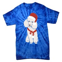 White Poodle Christmas Poodle Holiday Meaningful Gift Tie-Dye T-Shirt