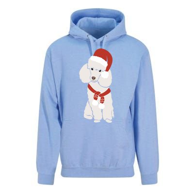 White Poodle Christmas Poodle Holiday Meaningful Gift Unisex Surf Hoodie