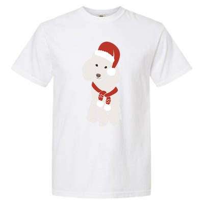 White Poodle Christmas Poodle Holiday Meaningful Gift Garment-Dyed Heavyweight T-Shirt