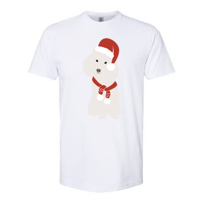 White Poodle Christmas Poodle Holiday Meaningful Gift Softstyle® CVC T-Shirt