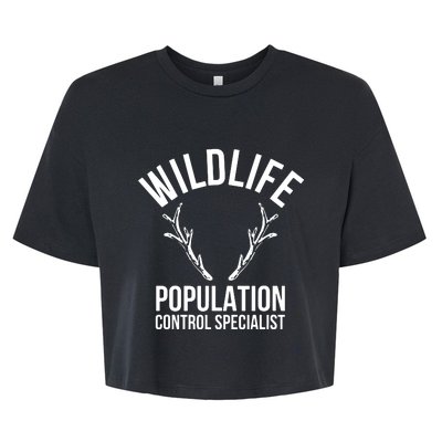 Wildlife Population Control Specialist Deer Hunting Bella+Canvas Jersey Crop Tee