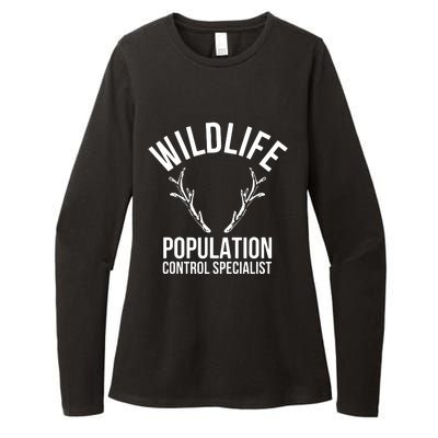 Wildlife Population Control Specialist Deer Hunting Womens CVC Long Sleeve Shirt