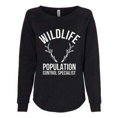 Wildlife Population Control Specialist Deer Hunting Womens California Wash Sweatshirt