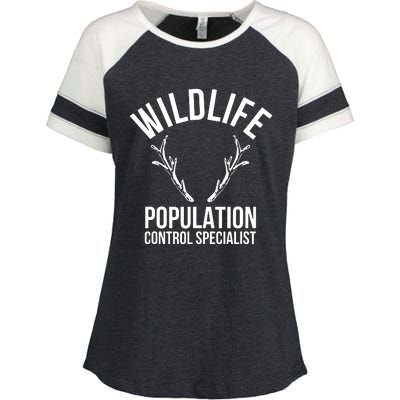 Wildlife Population Control Specialist Deer Hunting Enza Ladies Jersey Colorblock Tee