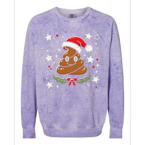 Women Pajamas Christmas Poop Xmas Funny Poop Gag Gift Colorblast Crewneck Sweatshirt