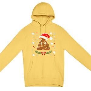 Women Pajamas Christmas Poop Xmas Funny Poop Gag Gift Premium Pullover Hoodie