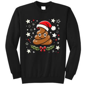 Women Pajamas Christmas Poop Xmas Funny Poop Gag Gift Tall Sweatshirt