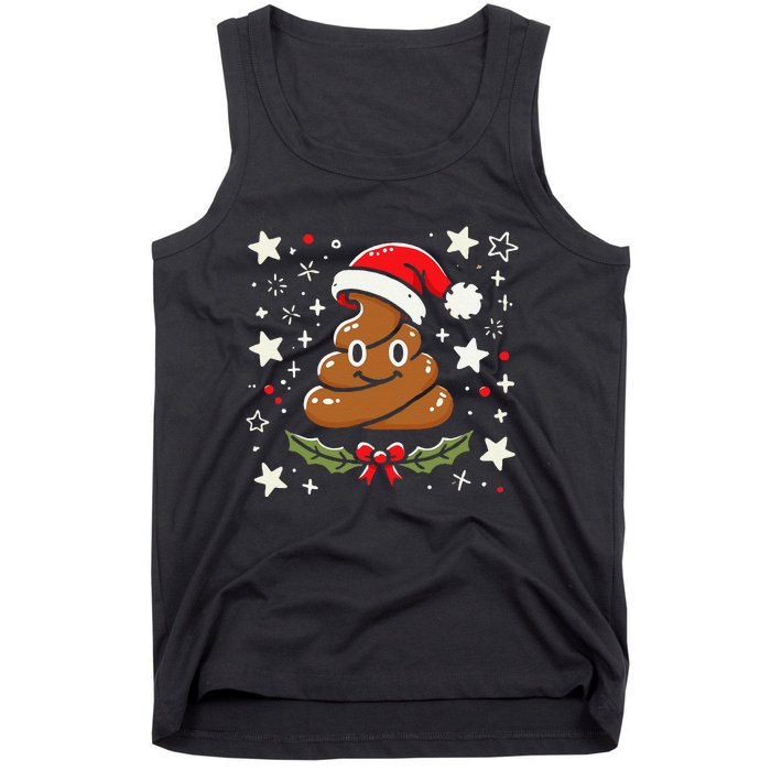 Women Pajamas Christmas Poop Xmas Funny Poop Gag Gift Tank Top