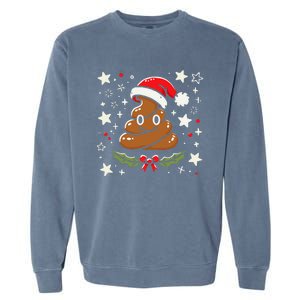 Women Pajamas Christmas Poop Xmas Funny Poop Gag Gift Garment-Dyed Sweatshirt