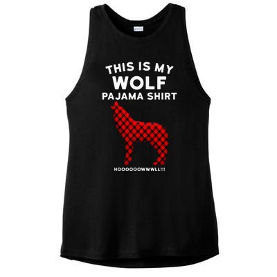 Wolf Pajama Cute Christmas Gift For Wolf Lovers Ladies PosiCharge Tri-Blend Wicking Tank