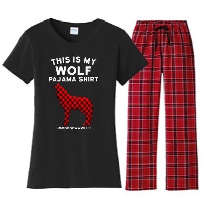 Wolf Pajama Cute Christmas Gift For Wolf Lovers Women's Flannel Pajama Set