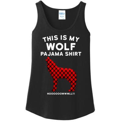 Wolf Pajama Cute Christmas Gift For Wolf Lovers Ladies Essential Tank