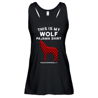 Wolf Pajama Cute Christmas Gift For Wolf Lovers Ladies Essential Flowy Tank