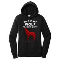 Wolf Pajama Cute Christmas Gift For Wolf Lovers Women's Pullover Hoodie