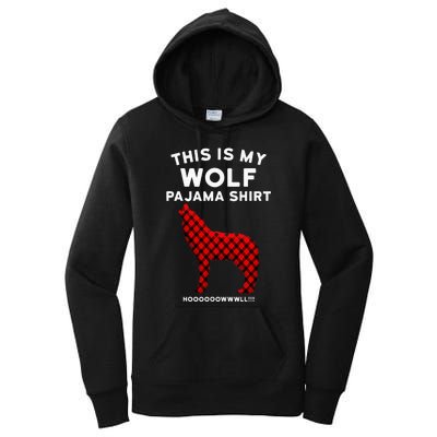 Wolf Pajama Cute Christmas Gift For Wolf Lovers Women's Pullover Hoodie