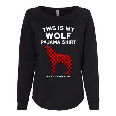 Wolf Pajama Cute Christmas Gift For Wolf Lovers Womens California Wash Sweatshirt