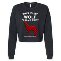 Wolf Pajama Cute Christmas Gift For Wolf Lovers Cropped Pullover Crew