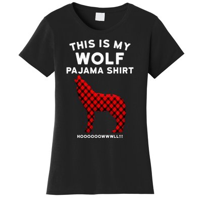 Wolf Pajama Cute Christmas Gift For Wolf Lovers Women's T-Shirt