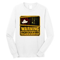 Warning Pennywise Can Be Anywhere Keep Safe Scary Horror Clown Halloween Long Sleeve Shirt