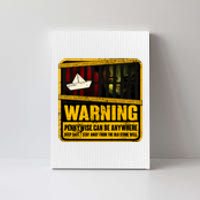 Warning Pennywise Can Be Anywhere Keep Safe Scary Horror Clown Halloween Canvas