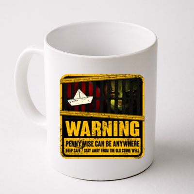 Warning Pennywise Can Be Anywhere Keep Safe Scary Horror Clown Halloween Coffee Mug