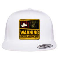 Warning Pennywise Can Be Anywhere Keep Safe Scary Horror Clown Halloween Flat Bill Trucker Hat