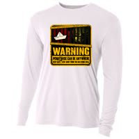 Warning Pennywise Can Be Anywhere Keep Safe Scary Horror Clown Halloween Cooling Performance Long Sleeve Crew