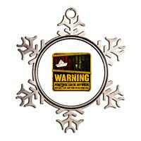 Warning Pennywise Can Be Anywhere Keep Safe Scary Horror Clown Halloween Metallic Star Ornament