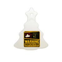 Warning Pennywise Can Be Anywhere Keep Safe Scary Horror Clown Halloween Ceramic Tree Ornament