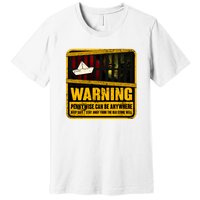 Warning Pennywise Can Be Anywhere Keep Safe Scary Horror Clown Halloween Premium T-Shirt