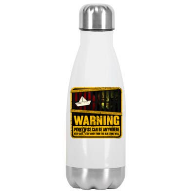 Warning Pennywise Can Be Anywhere Keep Safe Scary Horror Clown Halloween Stainless Steel Insulated Water Bottle