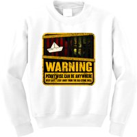 Warning Pennywise Can Be Anywhere Keep Safe Scary Horror Clown Halloween Kids Sweatshirt