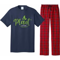 Womens Plant Chick Vegan Vegetarian Pajama Set