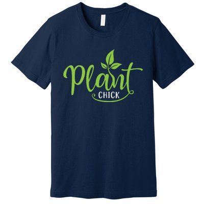 Womens Plant Chick Vegan Vegetarian Premium T-Shirt