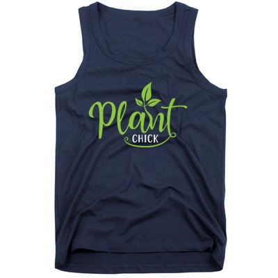 Womens Plant Chick Vegan Vegetarian Tank Top