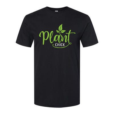 Womens Plant Chick Vegan Vegetarian Softstyle CVC T-Shirt