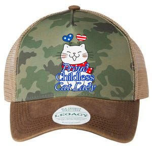 Women Proud Childless Cat Lady Patriotic Cute Kitty Gift Legacy Tie Dye Trucker Hat