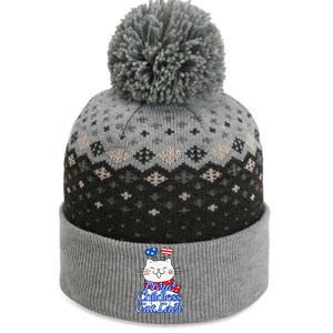 Women Proud Childless Cat Lady Patriotic Cute Kitty Gift The Baniff Cuffed Pom Beanie