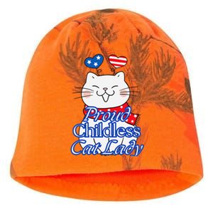 Women Proud Childless Cat Lady Patriotic Cute Kitty Gift Kati - Camo Knit Beanie