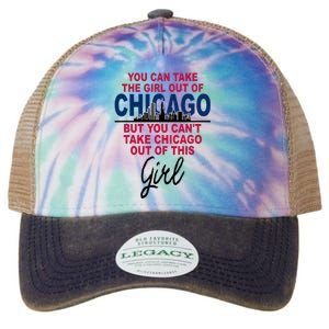 Womens Proud Chicago Chicago Girl Moved From Chicago Legacy Tie Dye Trucker Hat