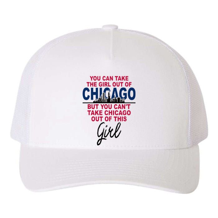 Womens Proud Chicago Chicago Girl Moved From Chicago Yupoong Adult 5-Panel Trucker Hat