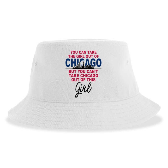 Womens Proud Chicago Chicago Girl Moved From Chicago Sustainable Bucket Hat