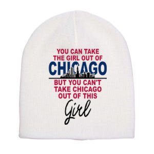 Womens Proud Chicago Chicago Girl Moved From Chicago Short Acrylic Beanie